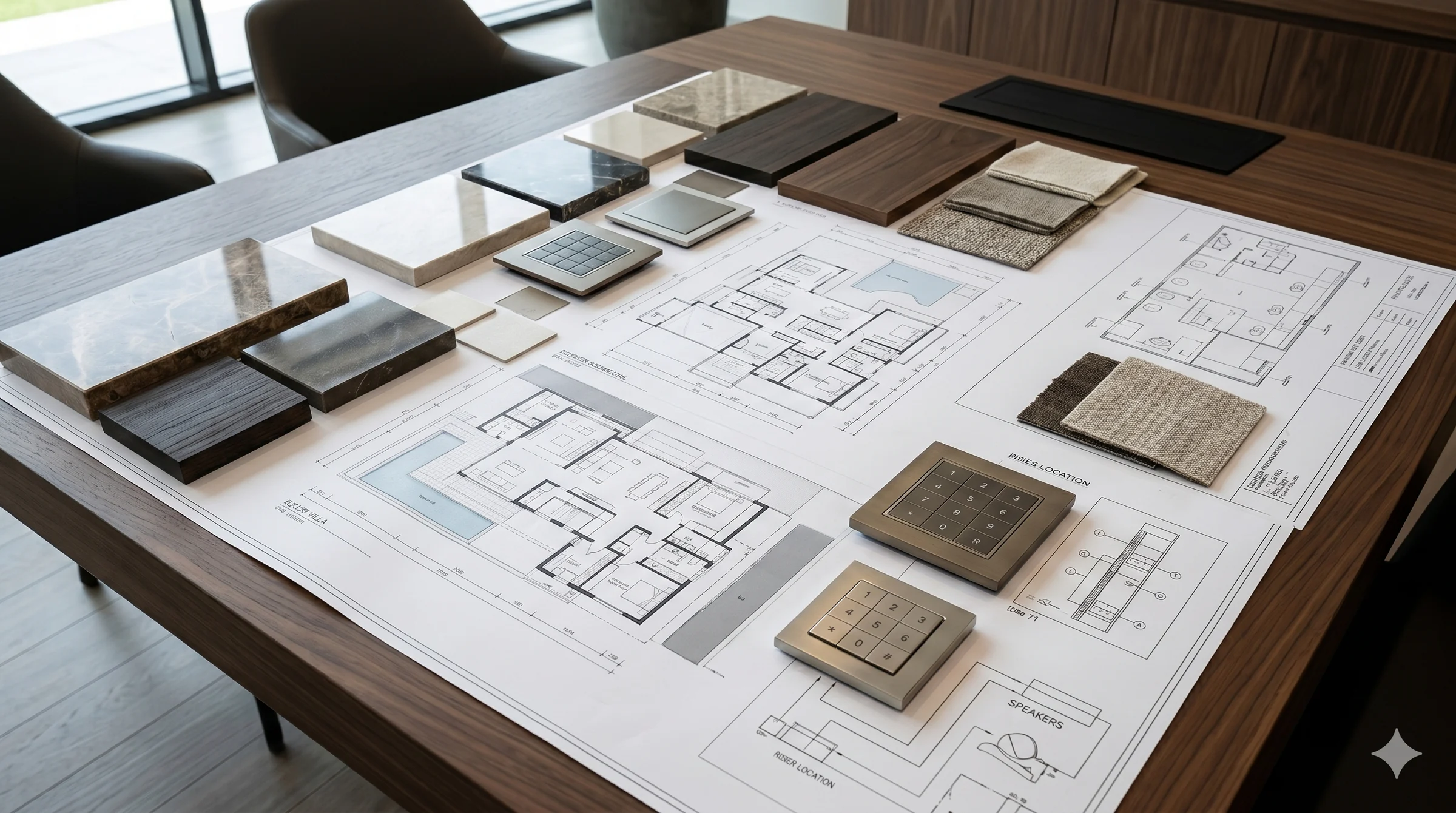Luxury residence design and smart planning board
