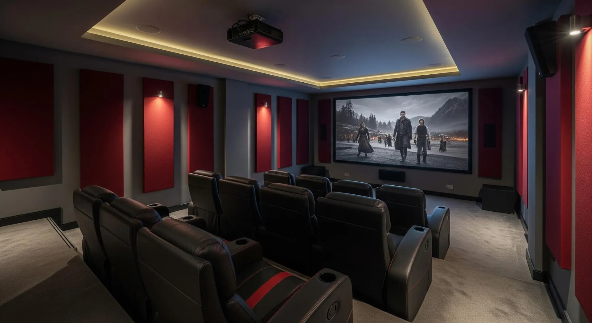 A design study of a private cinema: seating and a screen