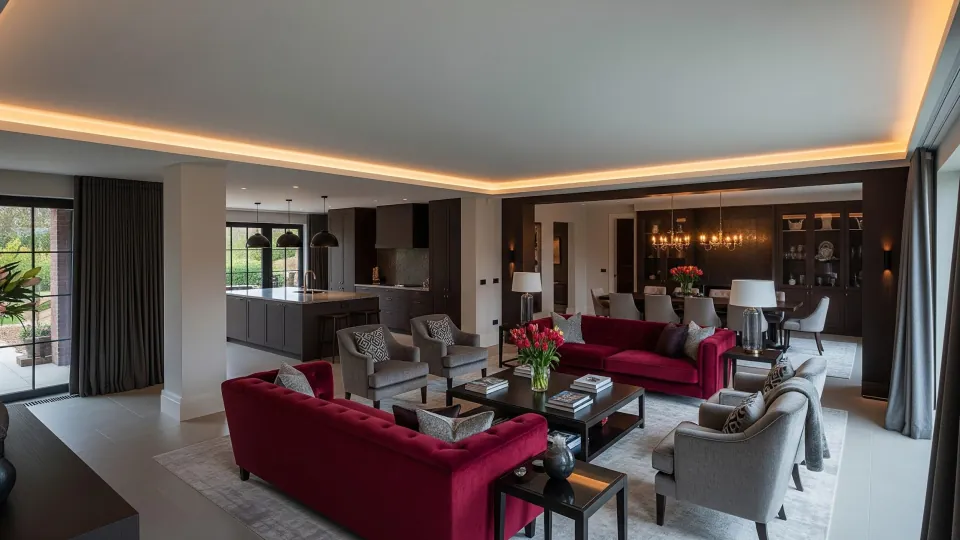 A living room prepared as a calm interior